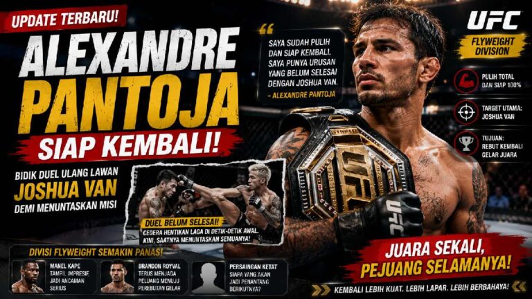 Alexandre Pantoja Siap Kembali, Bidik Duel Ulang Melawan Joshua Van demi Menuntaskan Misi