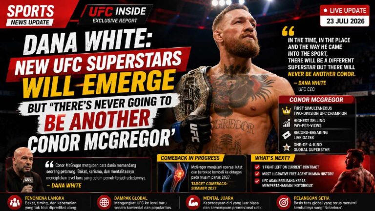Dana White Yakin Tak Akan Ada Conor McGregor Kedua Meski UFC Terus Melahirkan Bintang Baru