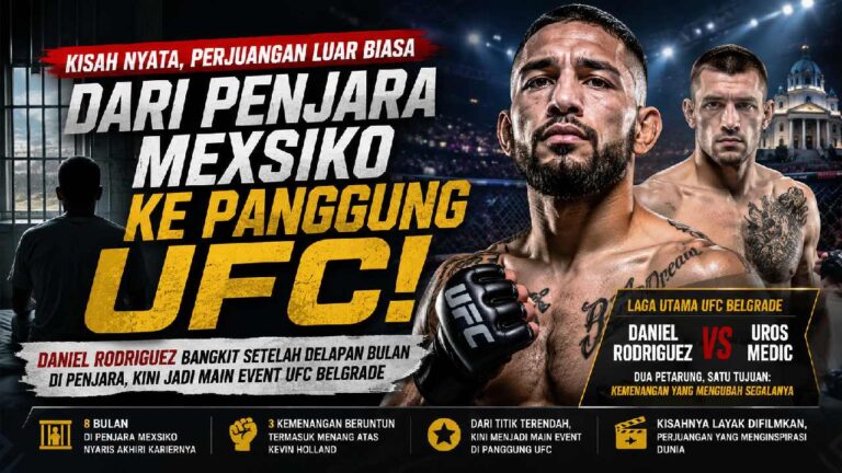 Daniel Rodriguez Bangkit dari Penjara Meksiko, Kini Bidik Kemenangan Bersejarah di UFC Belgrade