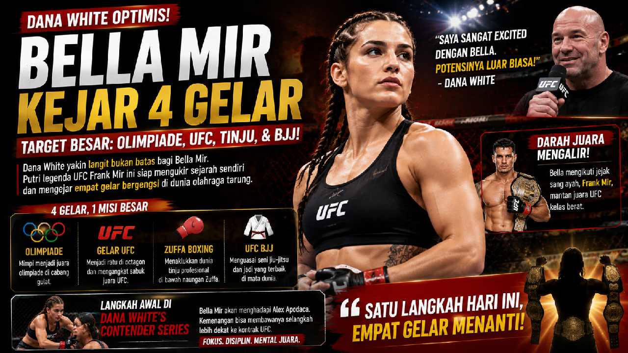 Dana White Dukung Ambisi Bella Mir Mengejar Empat Gelar Bergengsi