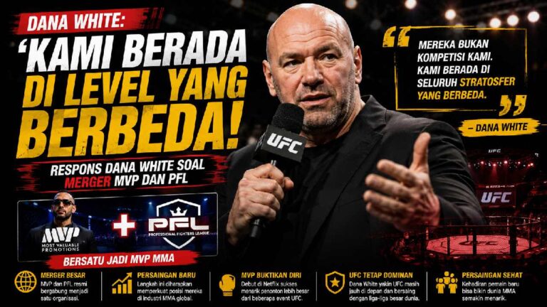 Dana White Santai Hadapi Merger MVP dan PFL, Sebut UFC Berada di Level Berbeda