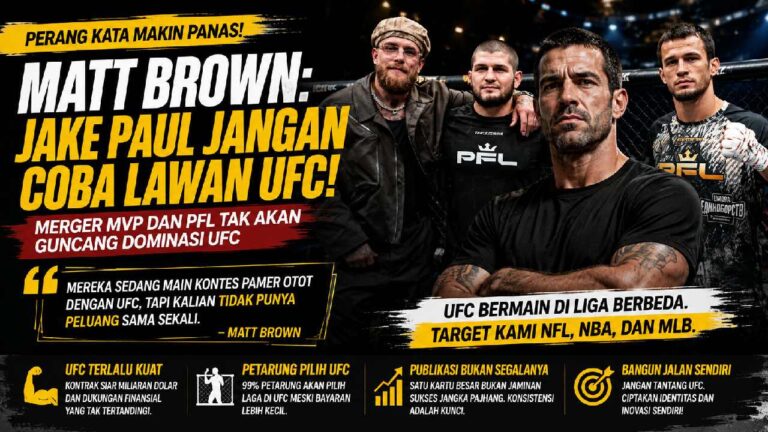 Matt Brown Nilai Jake Paul Sulit Goyang UFC Meski MVP dan PFL Resmi Bergabung