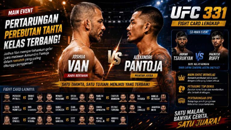 UFC 331 Resmi Umumkan Fight Card, Joshua Van vs Alexandre Pantoja 2 Jadi Main Event