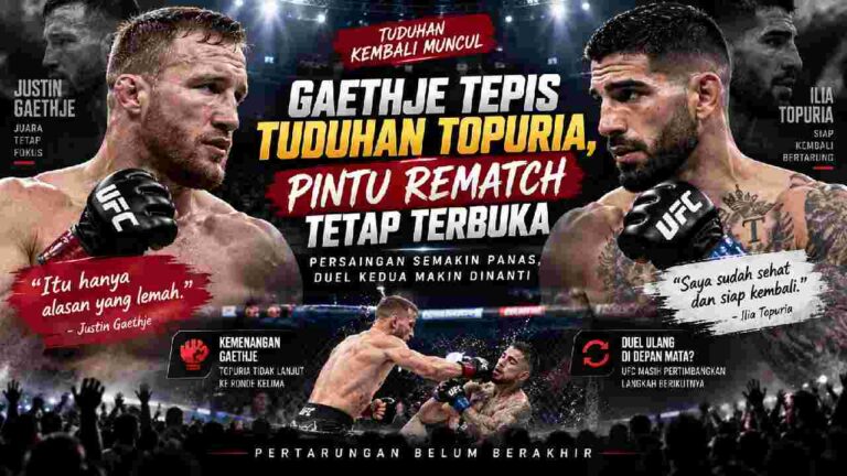 Justin Gaethje Tepis Tuduhan Ilia Topuria, Pintu Rematch Tetap Terbuka