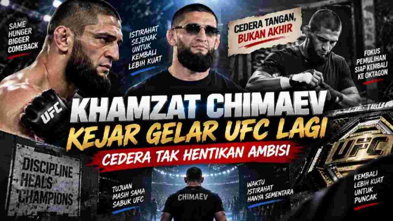 Khamzat Chimaev Ungkap Cedera, Ambisi Rebut Sabuk UFC Tetap Menyala