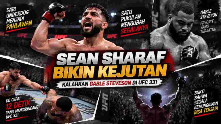 Sean Sharaf Mengejutkan UFC 331, Kemenangan KO Cepat atas Gable Steveson Jadi Sorotan Dunia