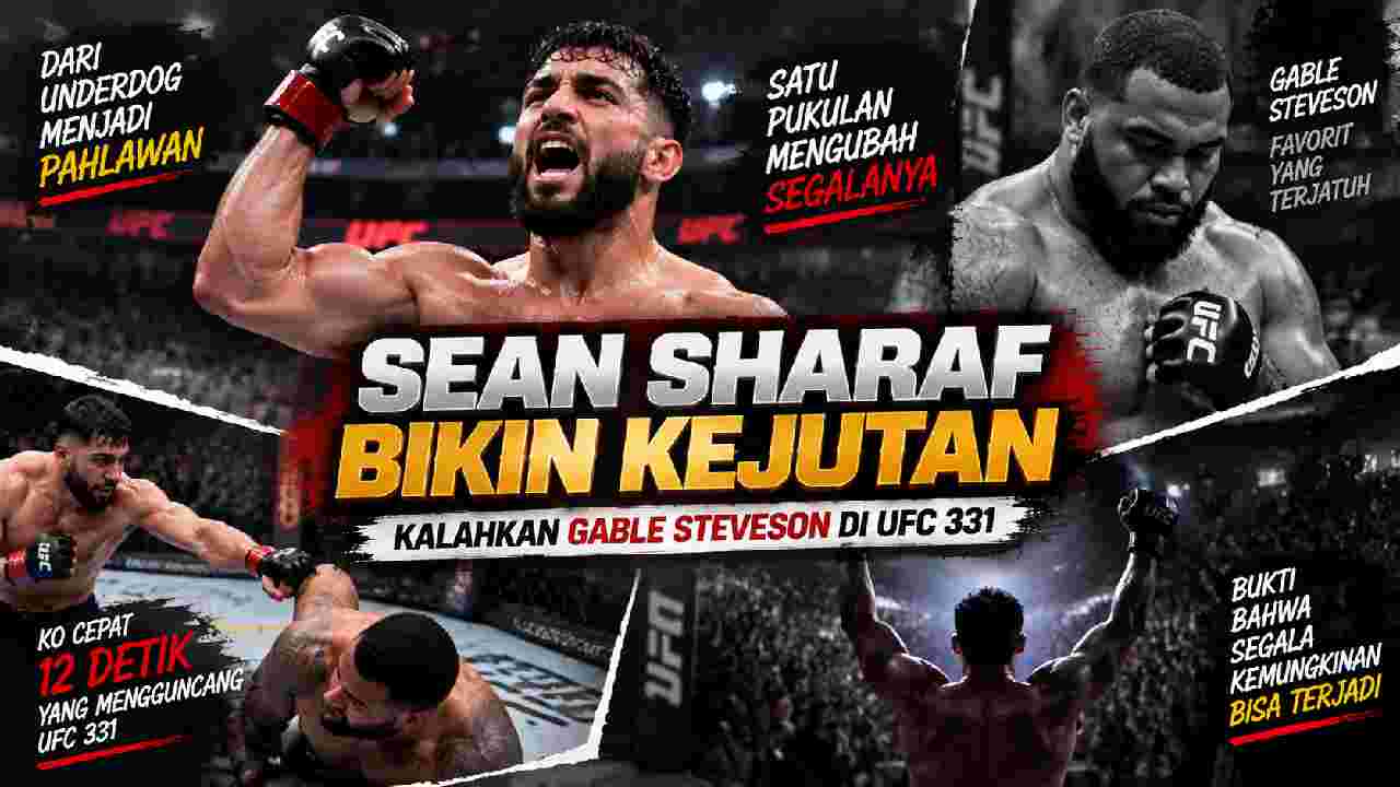 Sean Sharaf Mengejutkan UFC 331, Kemenangan KO Cepat atas Gable Steveson Jadi Sorotan Dunia