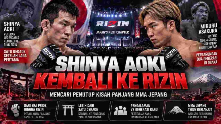 Shinya Aoki Kembali ke RIZIN, Mencari Penutup Kisah Panjang MMA Jepang