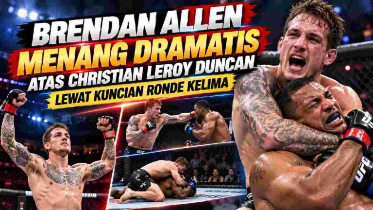 Brendan Allen Bungkam Christian Leroy Duncan Lewat Kuncian Dramatis